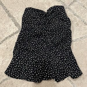 Zara Polka Dot Runched Skirt